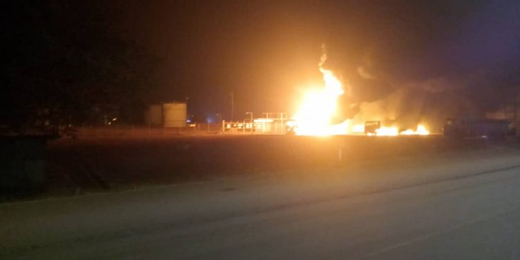 Fuel tanker fire