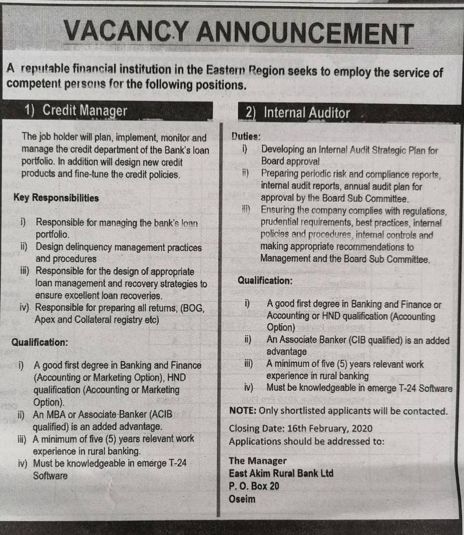 Wednesday Advertised jobs in newspapers today
