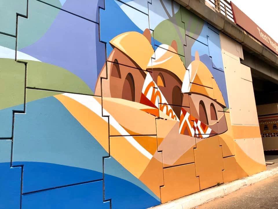 Have a look Glitz and sparks adorn the Ako Adjei Interchange