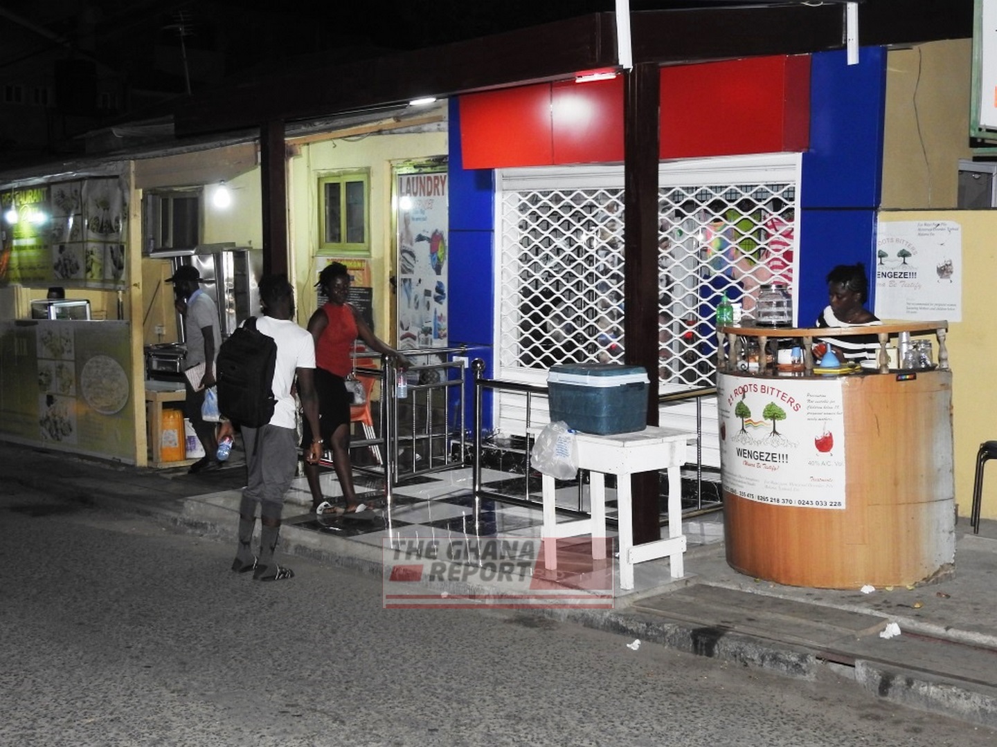 Vendors opposite The Republic Bar & Grill