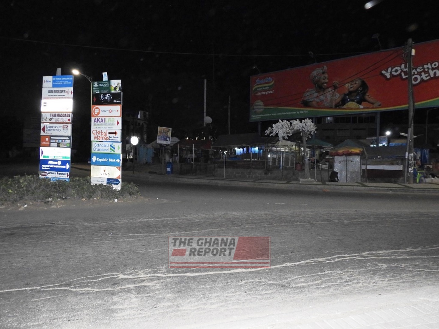 Danquah Circle roundabout.