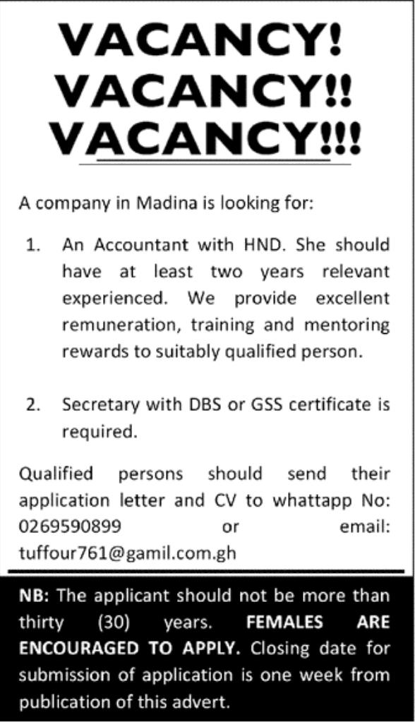 Monday Advertised jobs in newspapers today