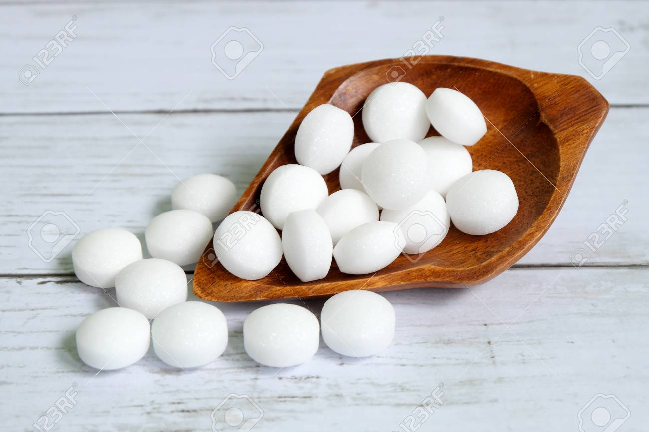 White naphthalene balls 