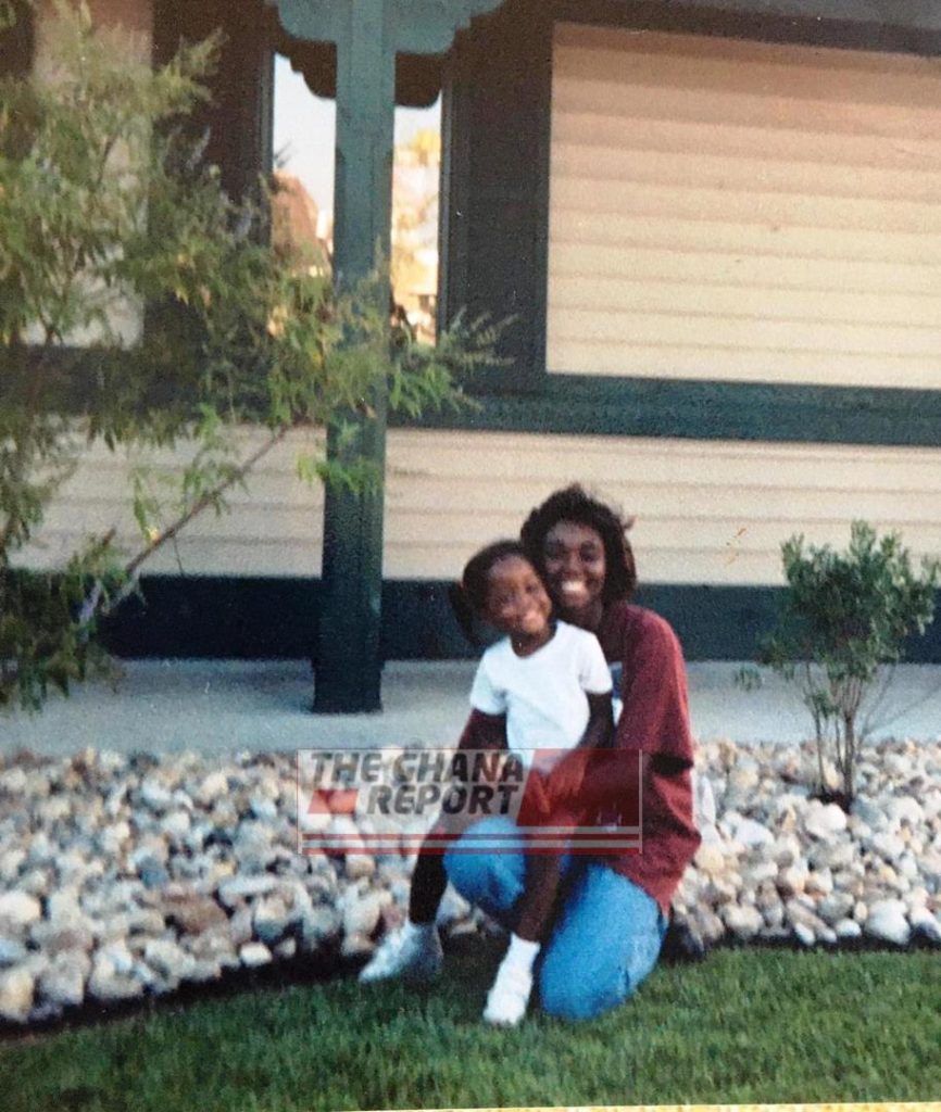 Cynthia at age 24 when she was working as a RN captured with Jasmine who was 2 years