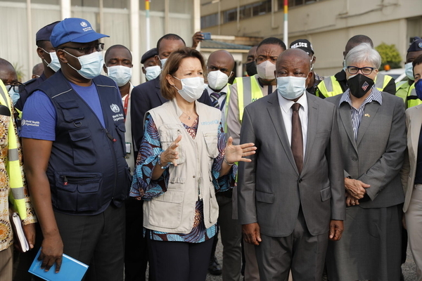 Health Minister Kweku Agyeman Manu and UNICEF Representative in Ghana Anne-Claire Dufay