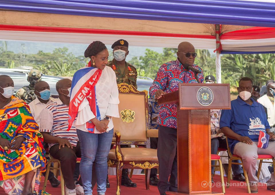 Abena Osei-Asare and President Nana Akufo-Addo