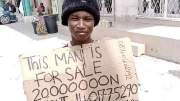 Nigerian who put himself up for sale