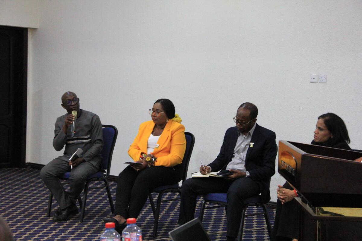 From the left: Dr. Alex Moyem Kombat(Assistant Commissioner Research & Policy-GRA), Dr. Mrs. Olivia A. Boateng(FDA Rep.), Labram Musah(VALD Director) and Dr. Arti Singh(Snr. Lecturer-SPH-KNUST)