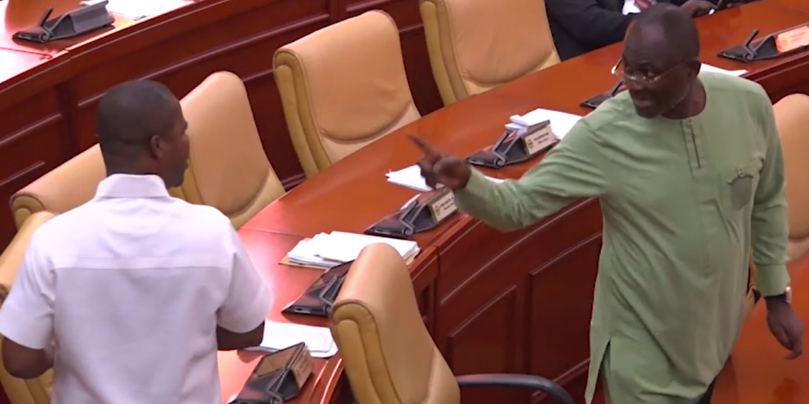 Kennedy Agyapong fights Sylvester Tetteh in Parliament