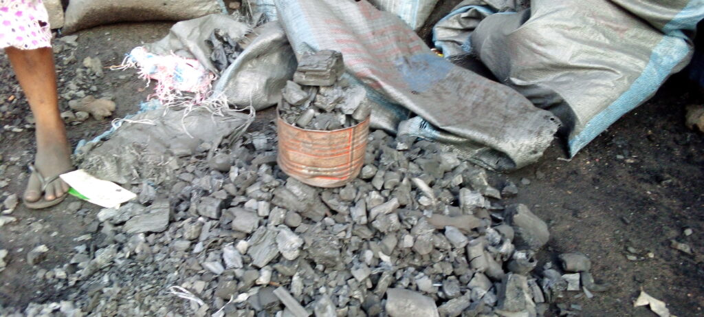 Quantity of charcoal sold at GH₵5.00