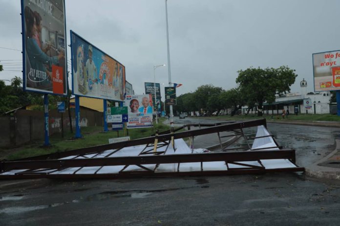 Fallen billboard