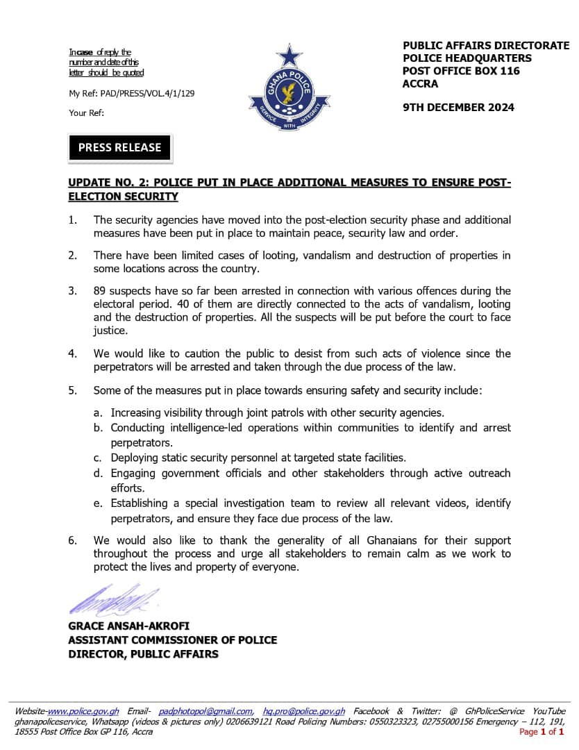 post-election security